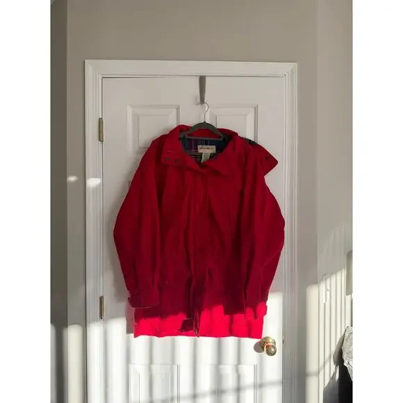Eddie Bauer Vintage 90s Cherry Red All Weather Jacket - Picture 4 of 4